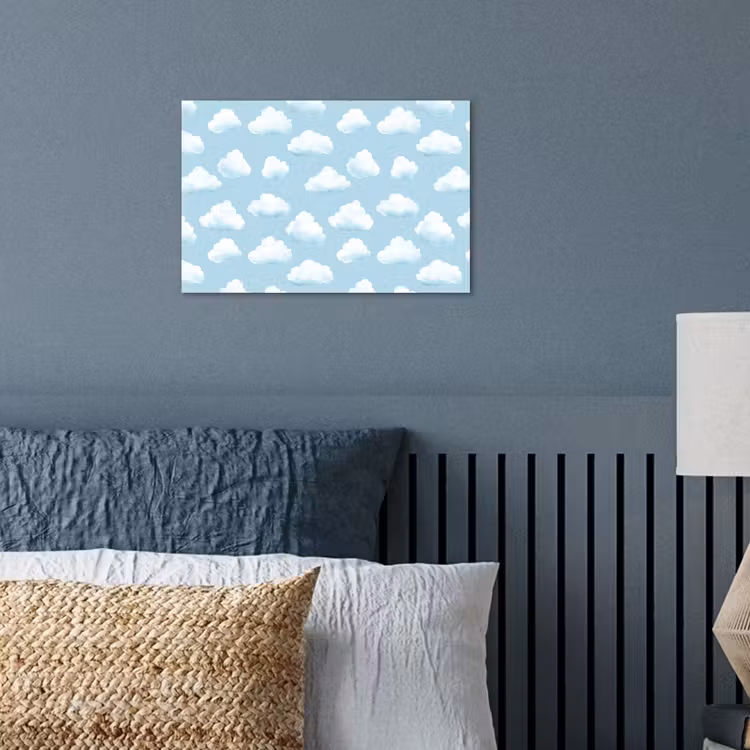 Poster - Wolken - Illustratie - Blauw — 3