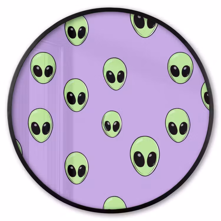 Ronde fotolijst - Alien - Retro - Lila — 1
