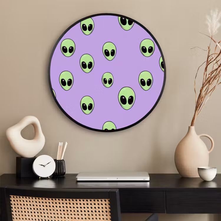 Ronde fotolijst - Alien - Retro - Lila — 2