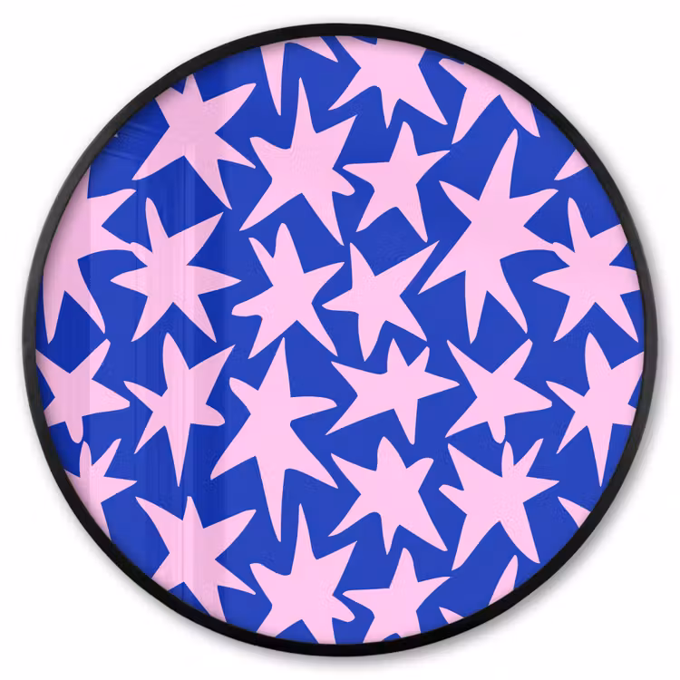 Ronde fotolijst - Modern - Sterren - Blauw — 1