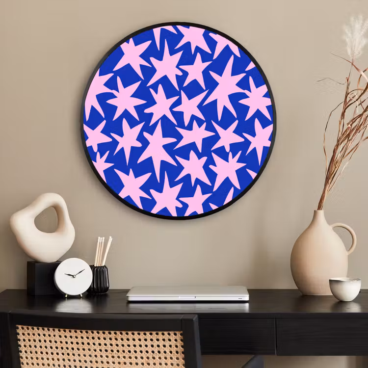 Ronde fotolijst - Modern - Sterren - Blauw — 2