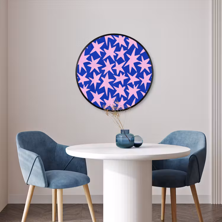 Ronde fotolijst - Modern - Sterren - Blauw — 3