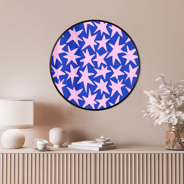 Ronde fotolijst - Modern - Sterren - Blauw — 4