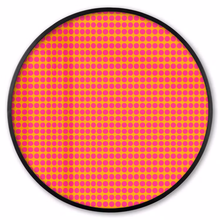 Ronde fotolijst - Modern - Stippen - Oranje — 1
