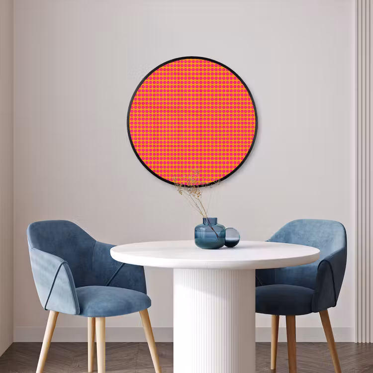 Ronde fotolijst - Modern - Stippen - Oranje — 3
