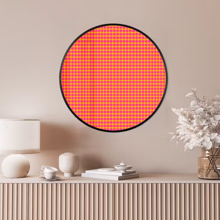 Ronde fotolijst - Modern - Stippen - Oranje — 4