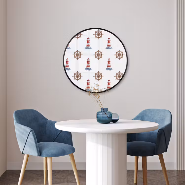 Ronde fotolijst - Nautisch - Klassiek - Rood — 3
