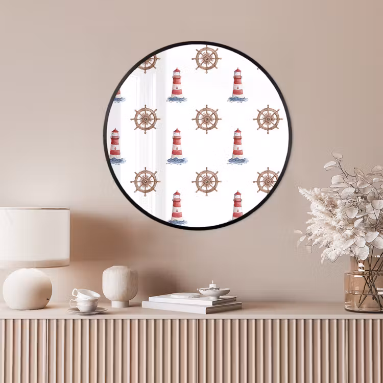 Ronde fotolijst - Nautisch - Klassiek - Rood — 4