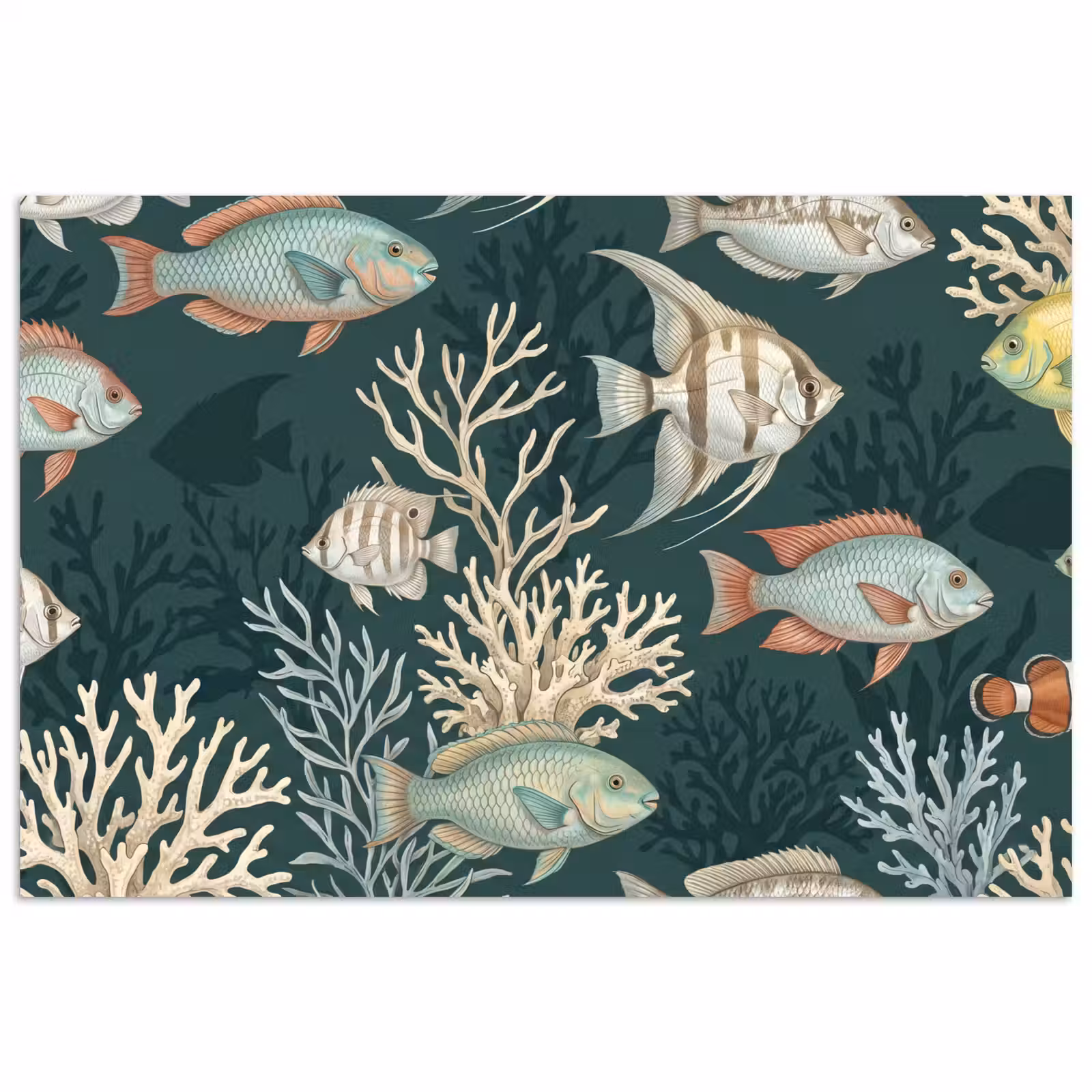 Poster - Vis - Koraal - Onderwater - Illustratie — 1