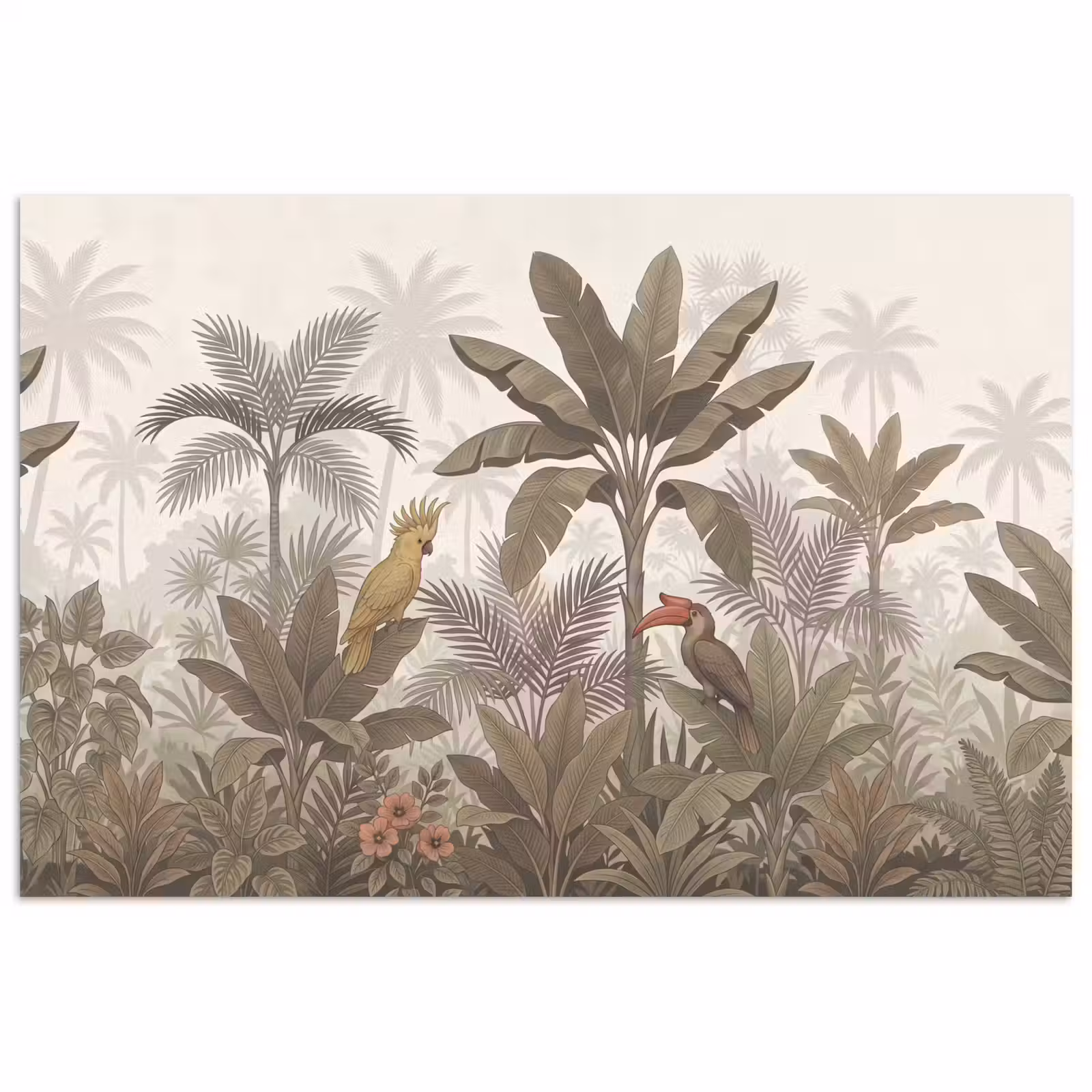 Poster - Vogel - Jungle - Tropisch - Illustratie - Groen — 1