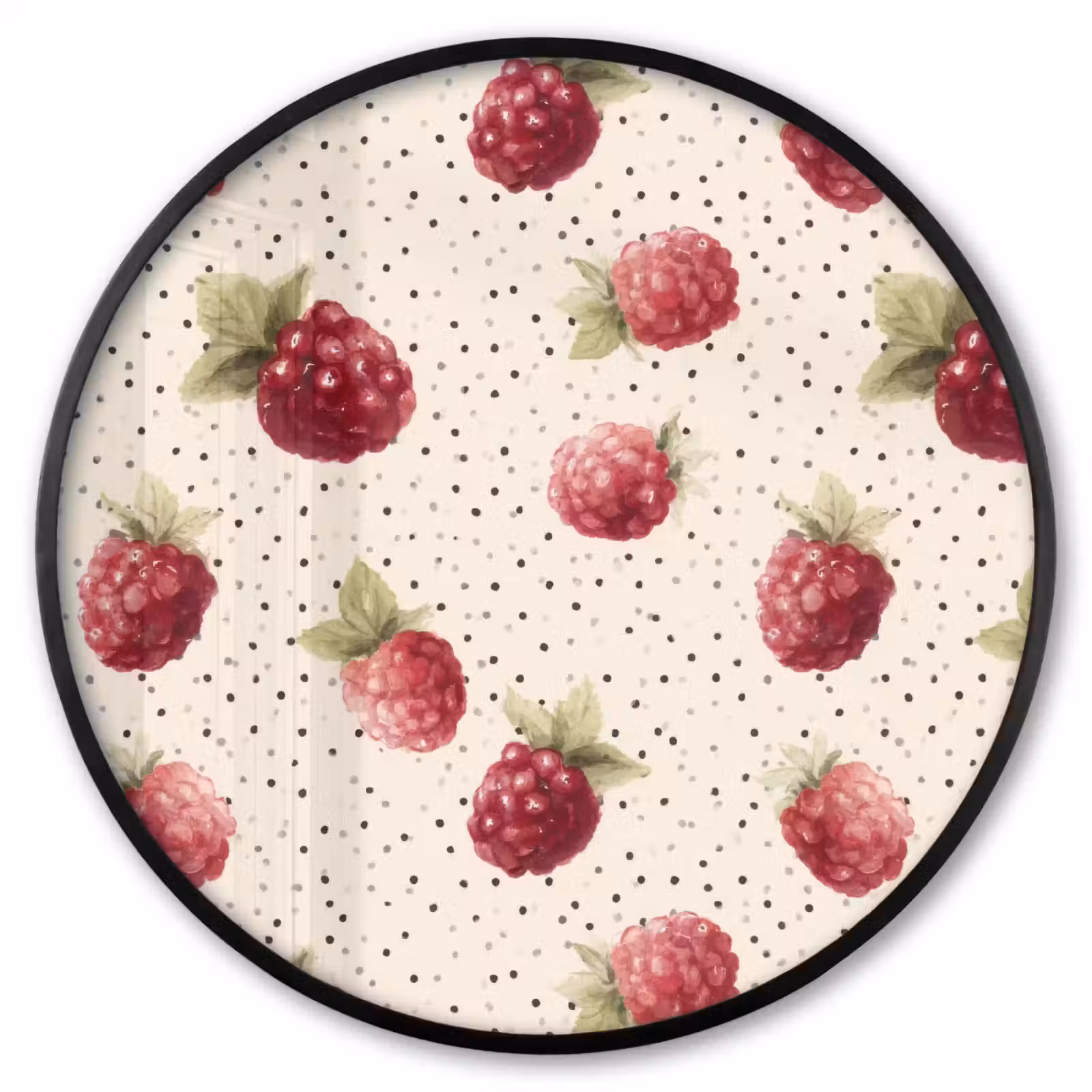 Ronde fotolijst - Framboos - Stippen - Rood — 1