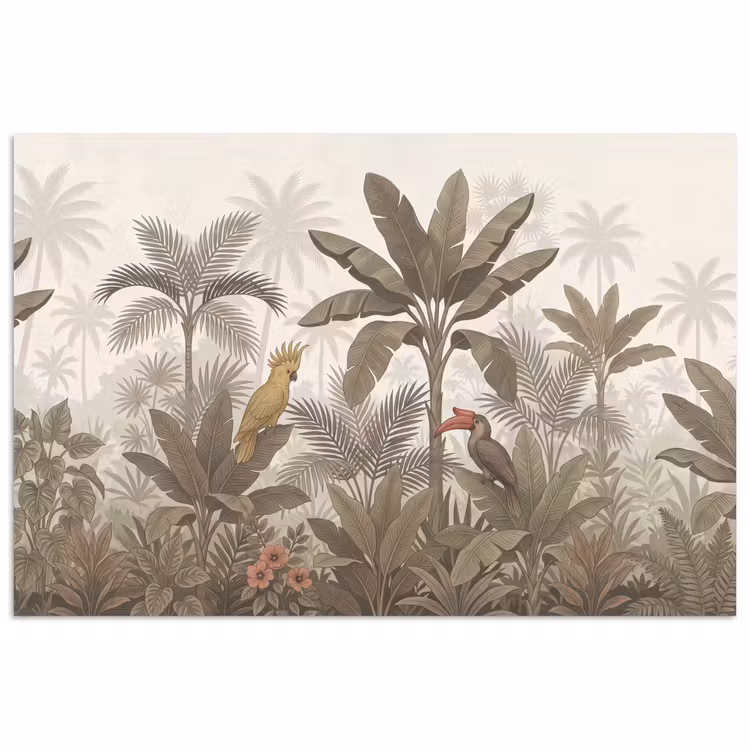 Poster - Vogel - Jungle - Tropisch - Illustratie - Groen — 1