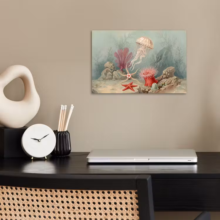 Poster - Zeeleven - Kwal - Onderwater - Illustratie - Beige — 2