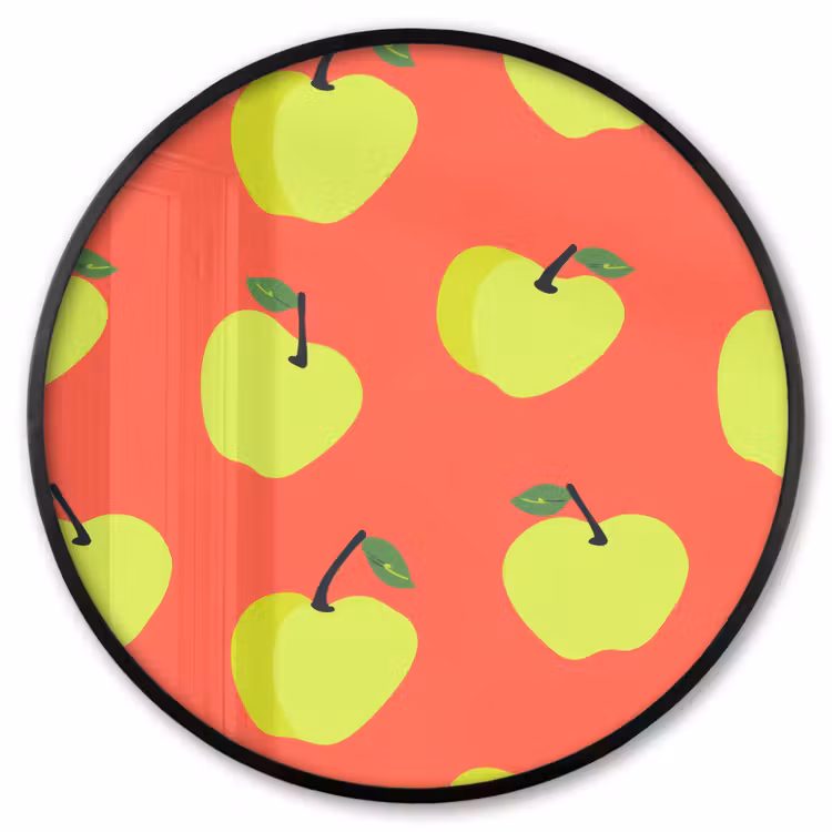 Ronde fotolijst - Appels - Modern - Groen — 1