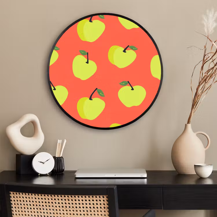 Ronde fotolijst - Appels - Modern - Groen — 2