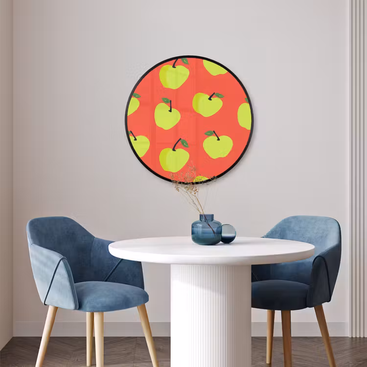 Ronde fotolijst - Appels - Modern - Groen — 3