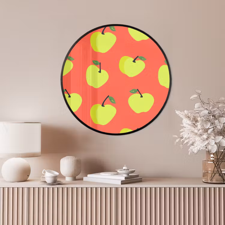 Ronde fotolijst - Appels - Modern - Groen — 4