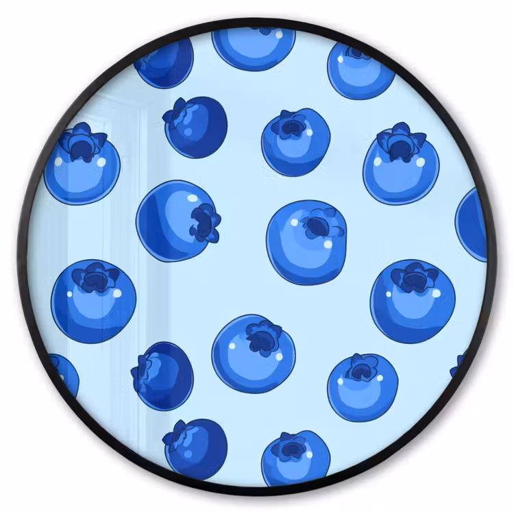 Ronde fotolijst - Bessen - Modern - Blauw — 1