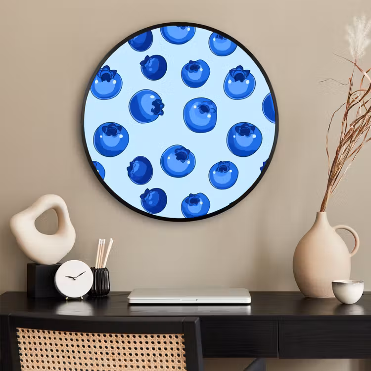 Ronde fotolijst - Bessen - Modern - Blauw — 2