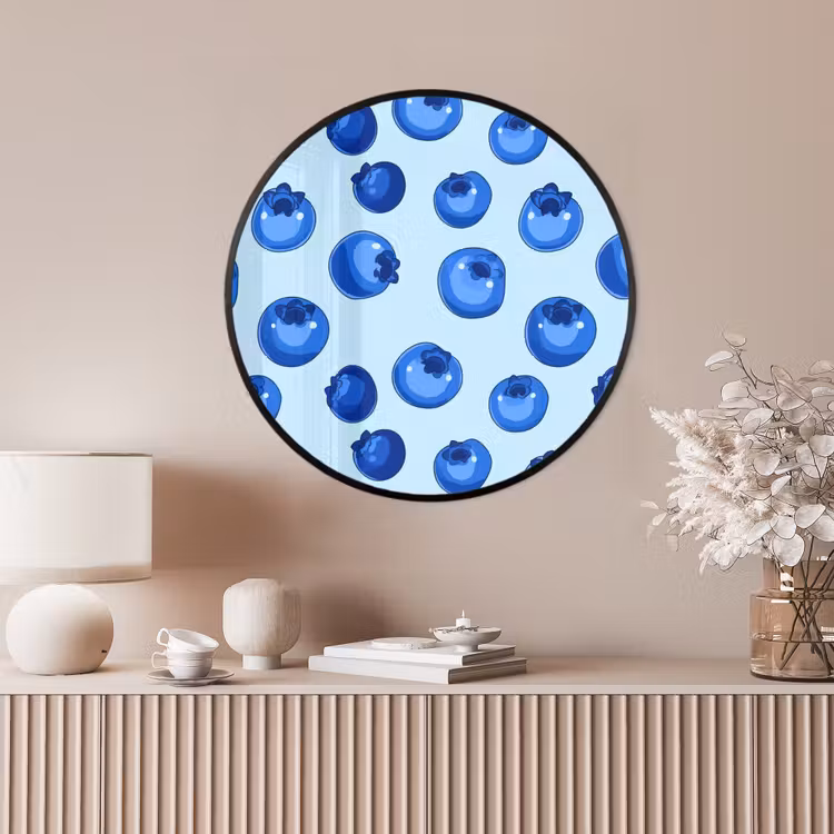 Ronde fotolijst - Bessen - Modern - Blauw — 4