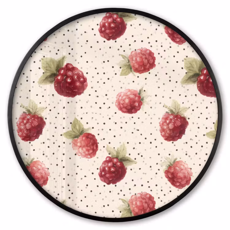 Ronde fotolijst - Framboos - Stippen - Rood — 1