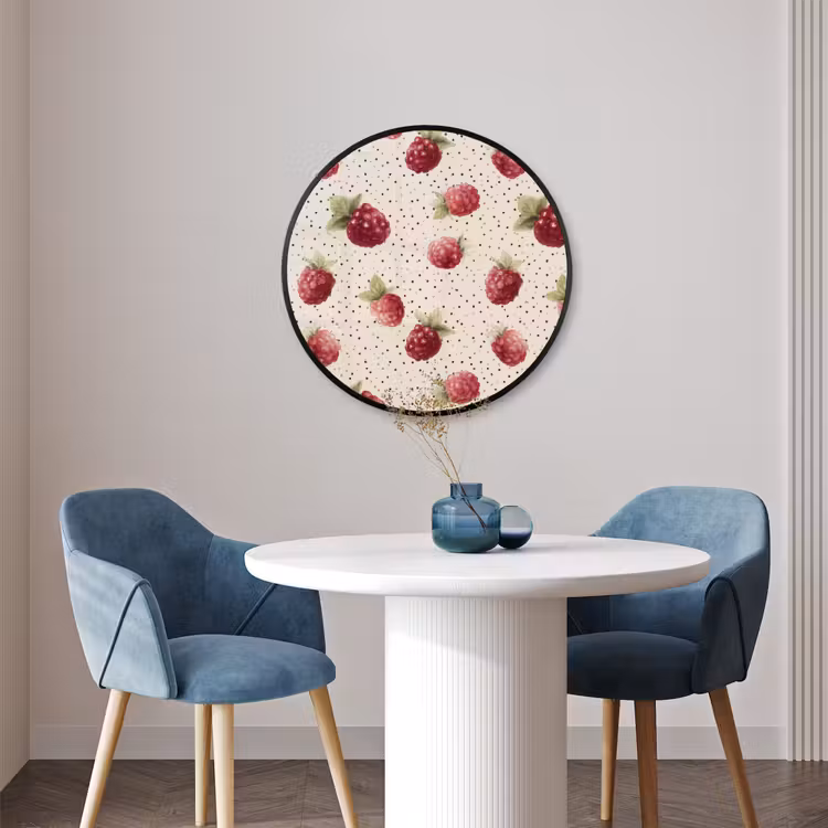 Ronde fotolijst - Framboos - Stippen - Rood — 3