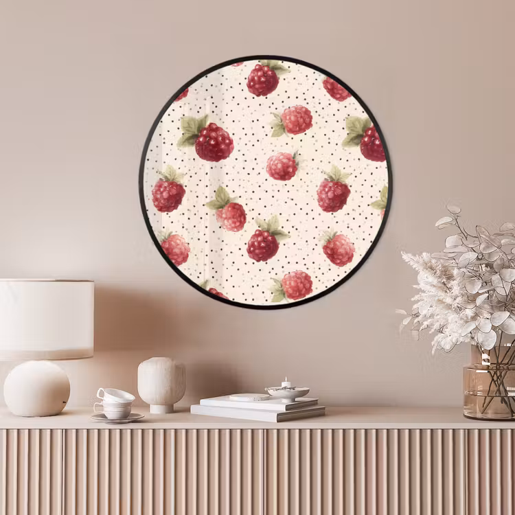 Ronde fotolijst - Framboos - Stippen - Rood — 4