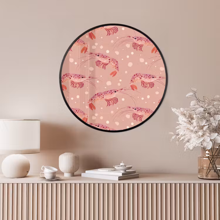 Ronde fotolijst - Garnalen - Stippen - Roze — 4