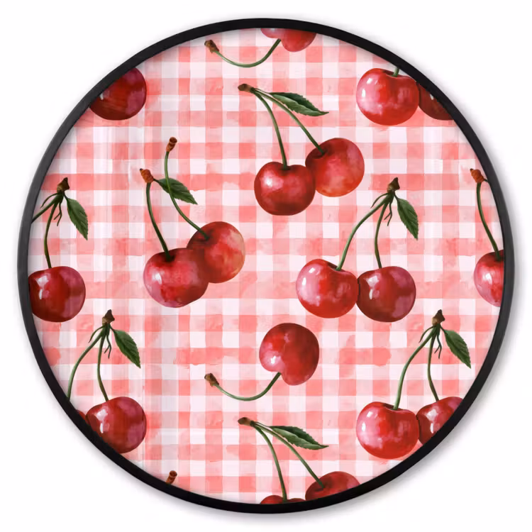 Ronde fotolijst - Kersen - Blokken - Rood — 1