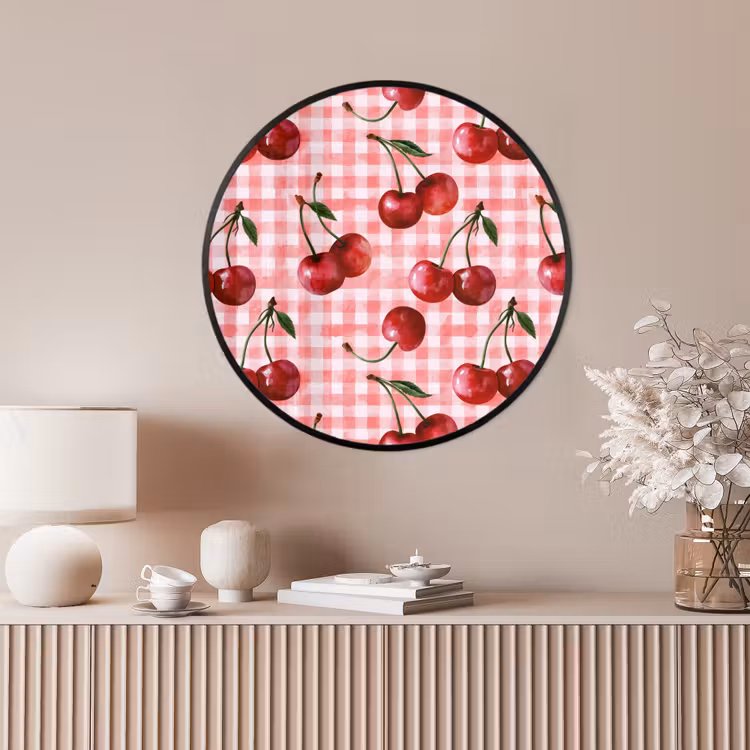 Ronde fotolijst - Kersen - Blokken - Rood — 4
