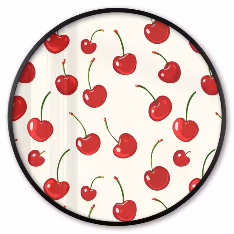 Ronde fotolijst - Kersen - Minimalistisch - Rood — 1