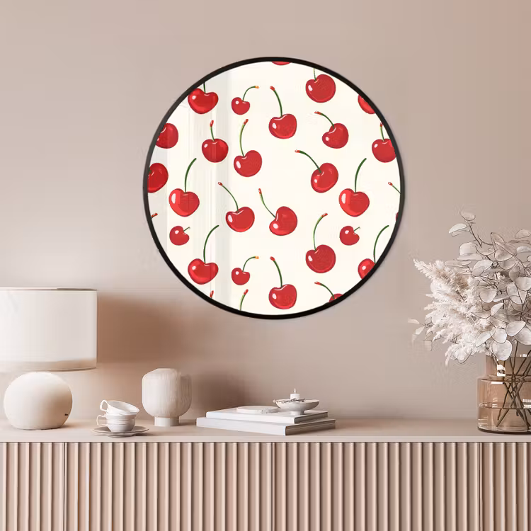 Ronde fotolijst - Kersen - Minimalistisch - Rood — 4
