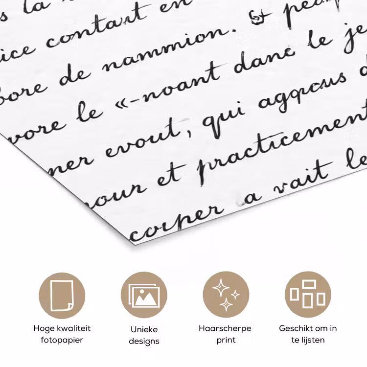 Poster - Tekst - Handschrift - Klassiek - ZwartWit — 5
