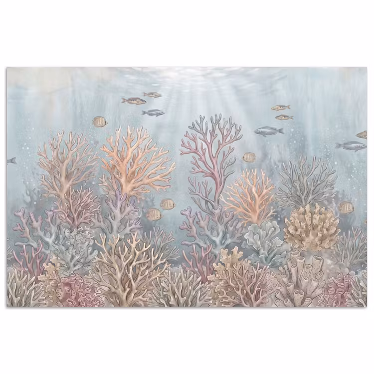 Poster - Vis - Koraal - Oceaan - Illustratie - Onderwater — 1