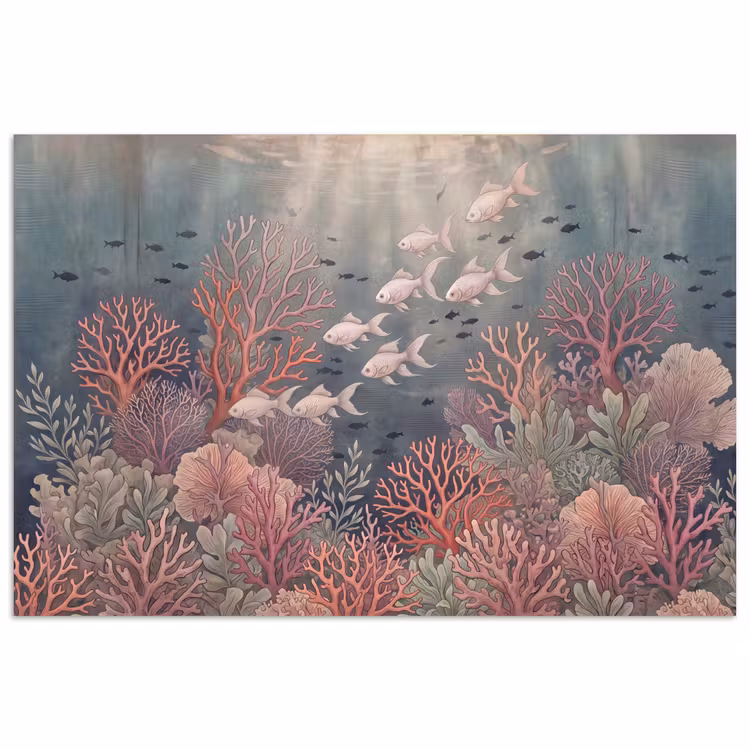 Poster - Vis - Koraal - Onderwater - Illustratie - Vintage — 1
