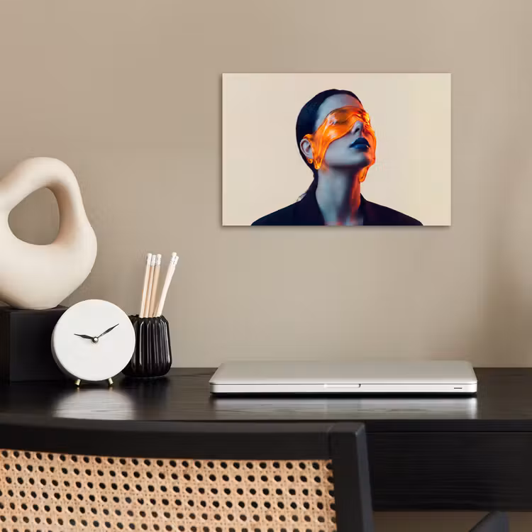 Poster - Vrouw - Oranje - Abstract - Modern - Kleurrijk — 2