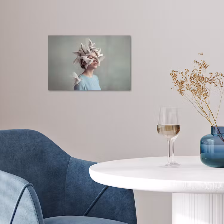 Poster - Vrouw - Vogels - Abstract - Modern - Wit — 4