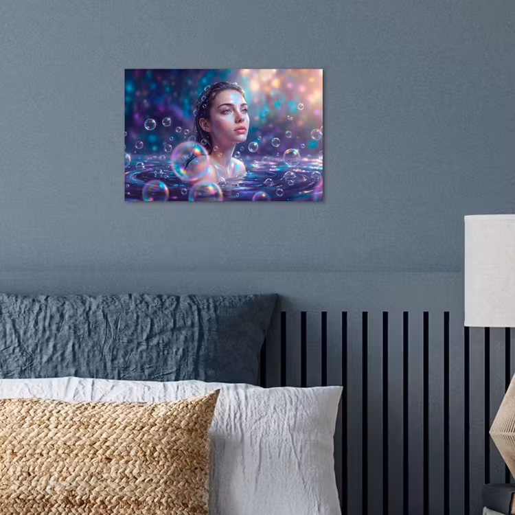 Poster - Vrouw - Water - Portret - Kleurrijk - Modern — 3