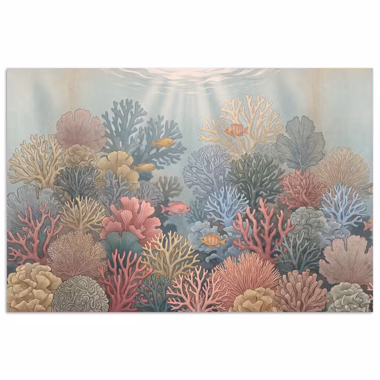 Poster - Zee - Koraal - Vis - Natuur - Kleurrijk — 1
