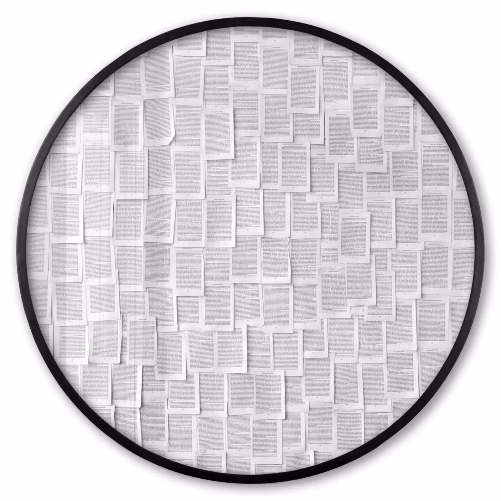Ronde fotolijst - Papier - Overlappend - Textuur - Modern - Wit — 1