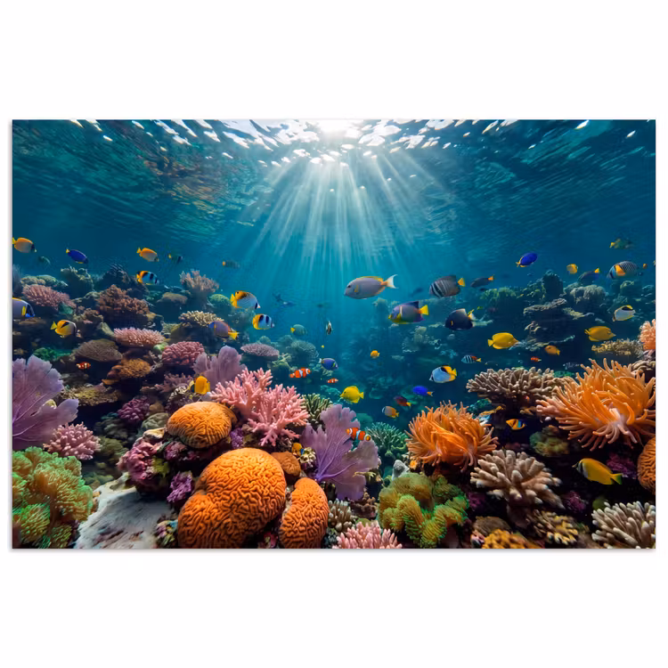 Poster - Vis - Koraal - Oceaan - Natuur - Kleurrijk — 1