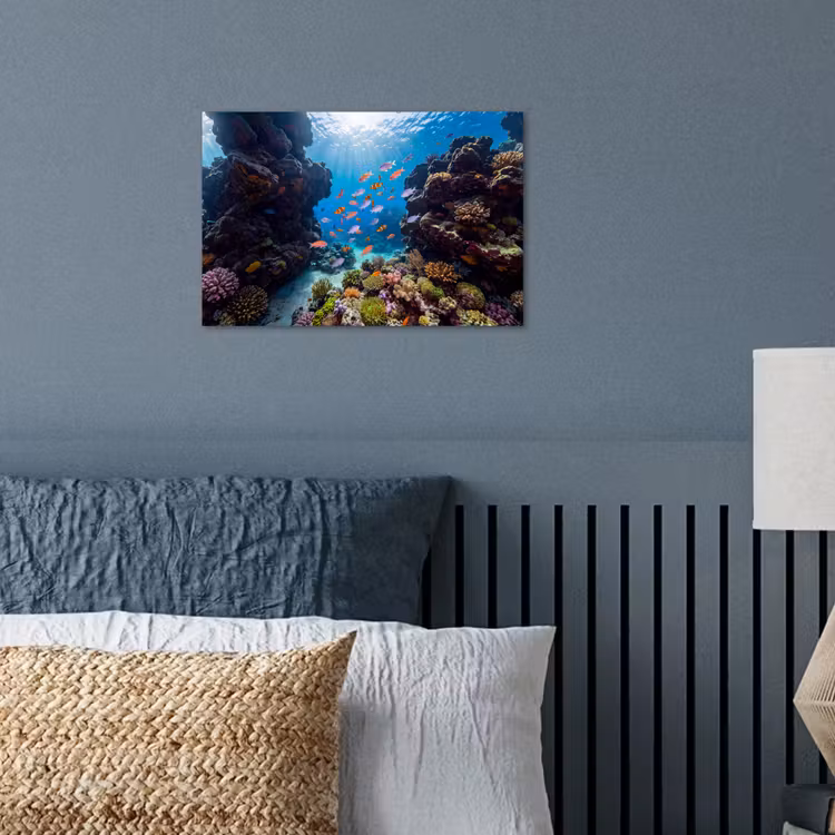 Poster - Vis - Koraalrif - Onderwater - Levendig - Blauw — 3