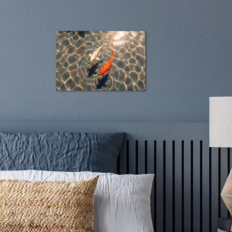 Poster - Vis - Water - Dieren - Oranje - Goud — 3
