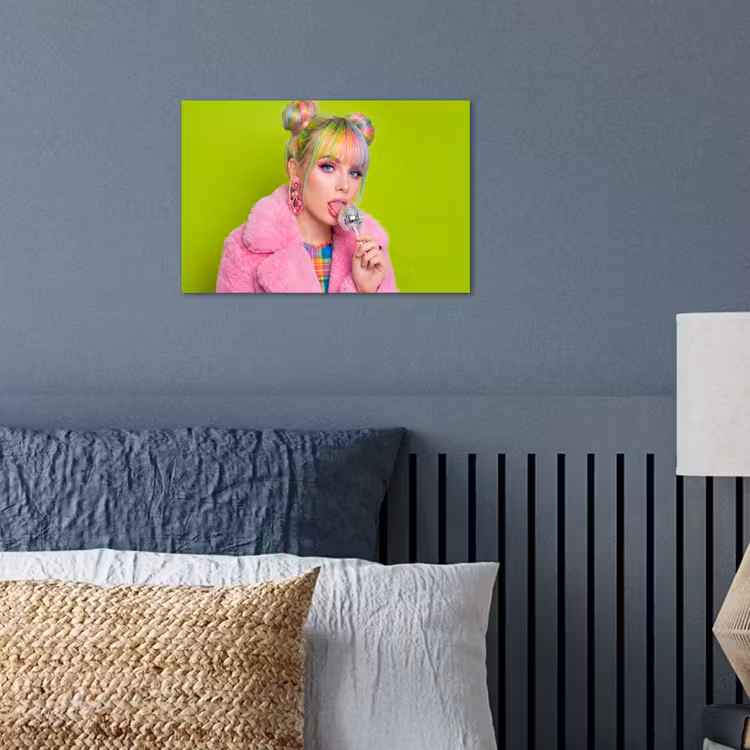 Poster - Vrouw - Kleurrijk haar - Pop art - Modern - Levendig — 3