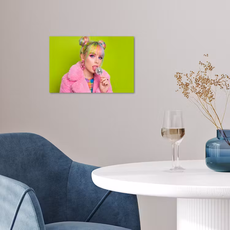 Poster - Vrouw - Kleurrijk haar - Pop art - Modern - Levendig — 4