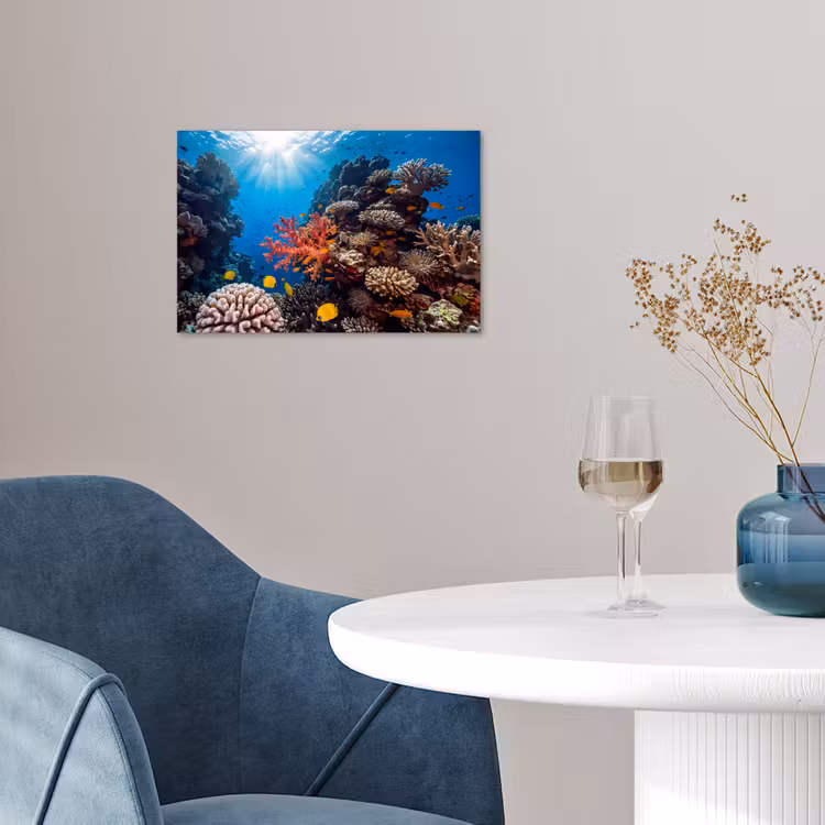 Poster - Zee - Koraalrif - Natuur - Levendig - Blauw — 4