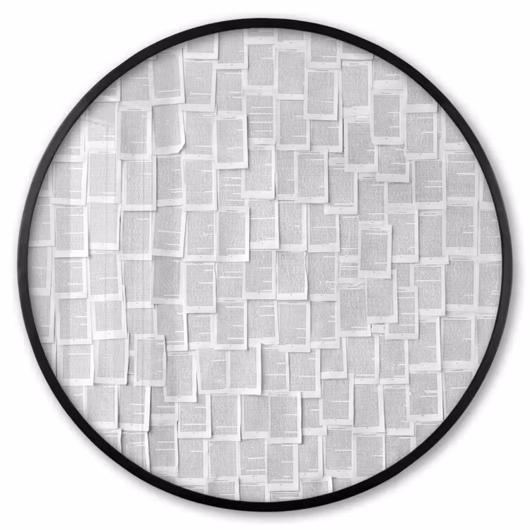 Ronde fotolijst - Papier - Overlappend - Textuur - Modern - Wit — 1