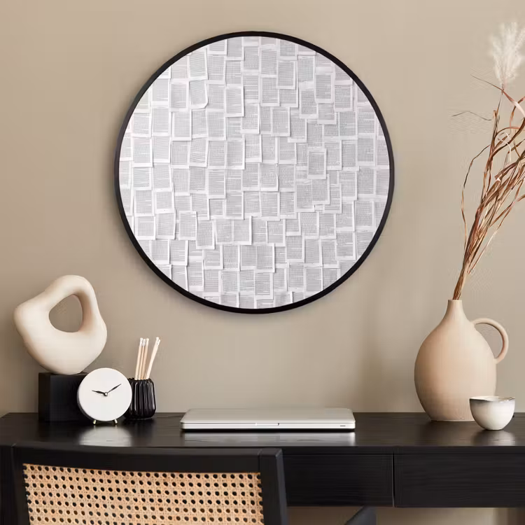 Ronde fotolijst - Papier - Overlappend - Textuur - Modern - Wit — 2