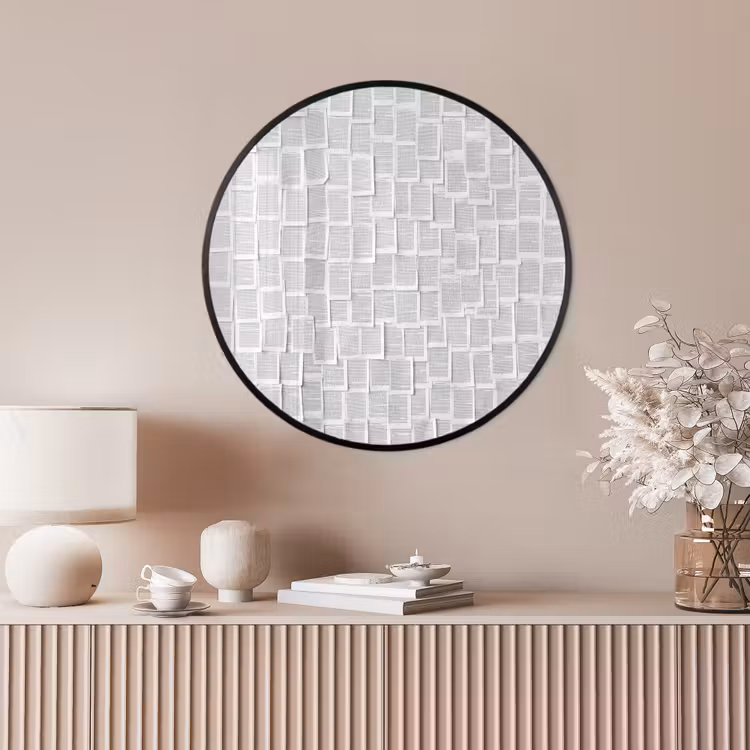 Ronde fotolijst - Papier - Overlappend - Textuur - Modern - Wit — 4
