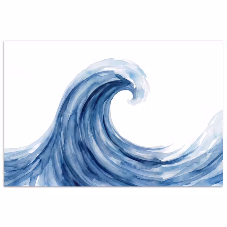 Poster - Water - Beweging - Natuur - Modern - Blauw — 1